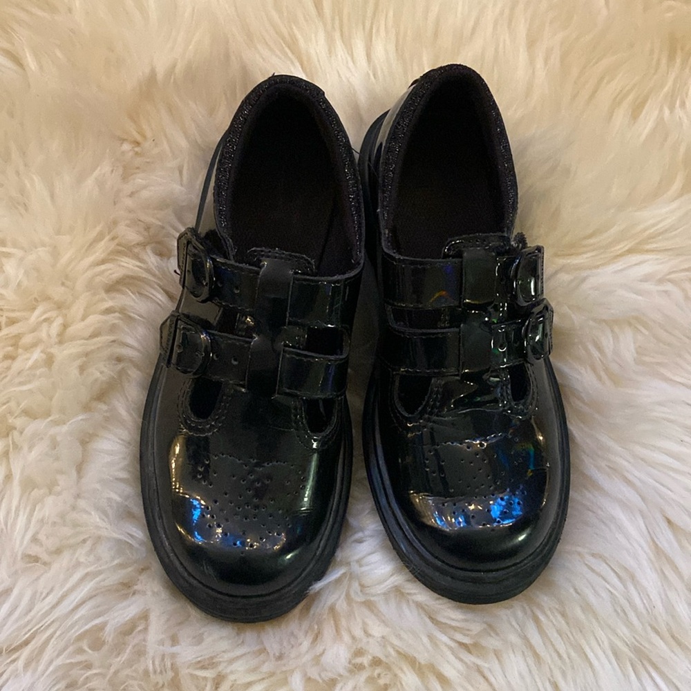Dr. Martens Kids Shoes - Black with Blue Accents